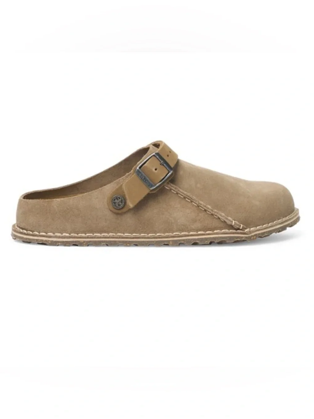 Birkenstock Lutry clogs in taupe suede